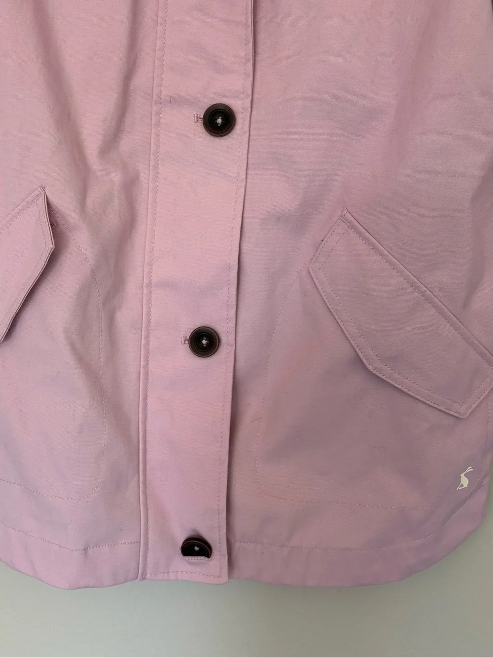 Joules Coast Waterproof Rain Jacket Hooded Floral Lined Lilac Pink: US 4 - Picture 2 of 12